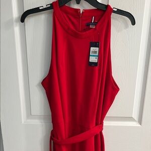 NWT Tommy Hilfiger Vibrant Red Belted Wide Leg Jumpsuit WEEKEND SALE 🤩